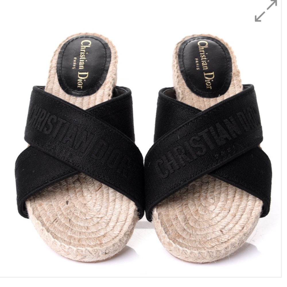 Dior espadrille slides
